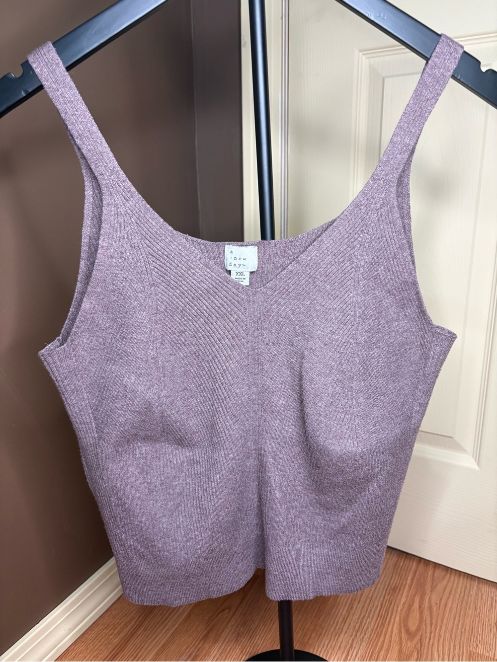 a new day Mauve Knit Tank Top